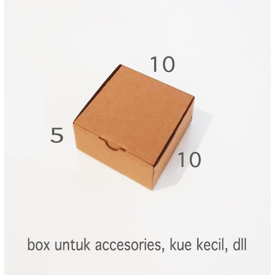 

KARTON BOX CORRUGATED 10x10x5 MINI DUS BROWN KRAFT KARDUS COKLAT KECIL KOTAK KADO POLOS DOS HAMPERS