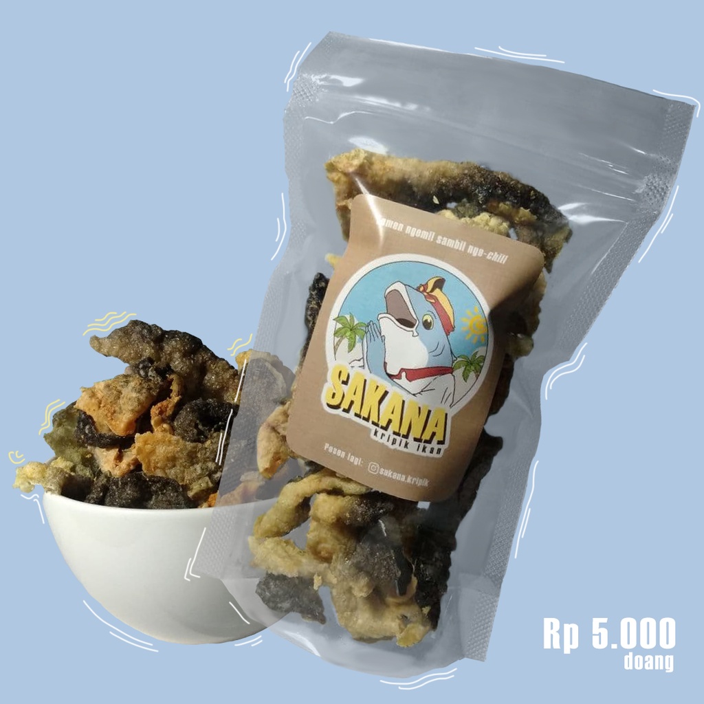 

Kripik Kulit Ikan Sakana - 50 Gram (Special Promo)