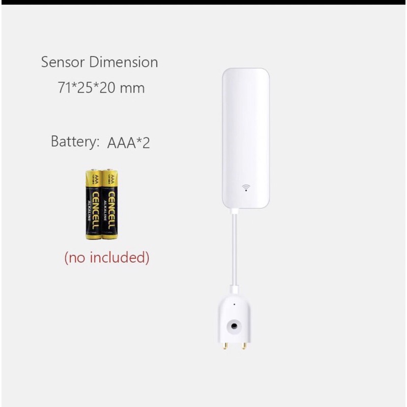 AVATTO Smart Home Sensor Alat Pendeteksi Banjir kebocoran air WS06- White