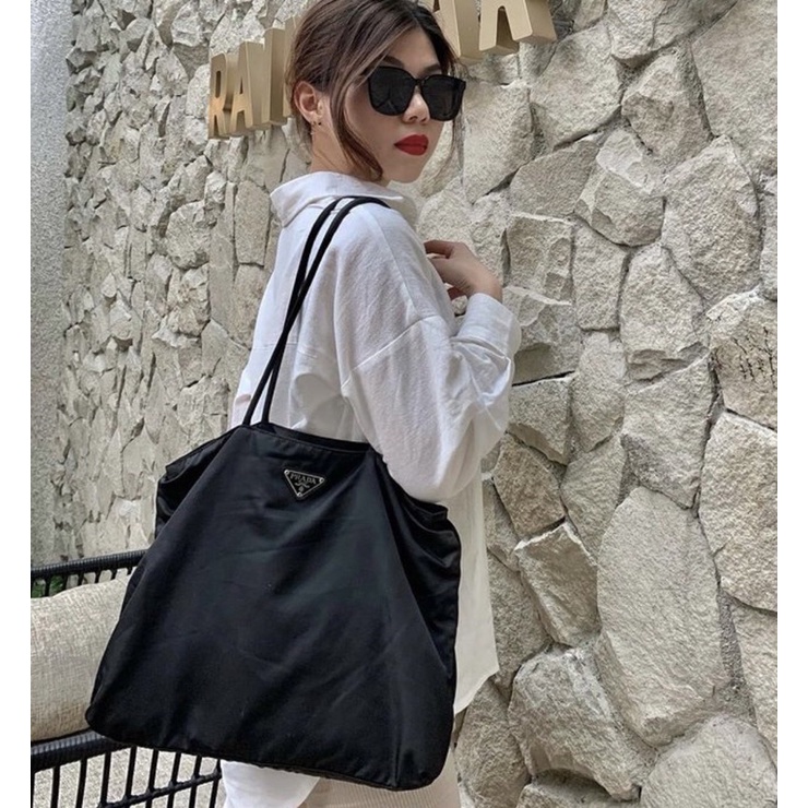 prada nylon tote bag