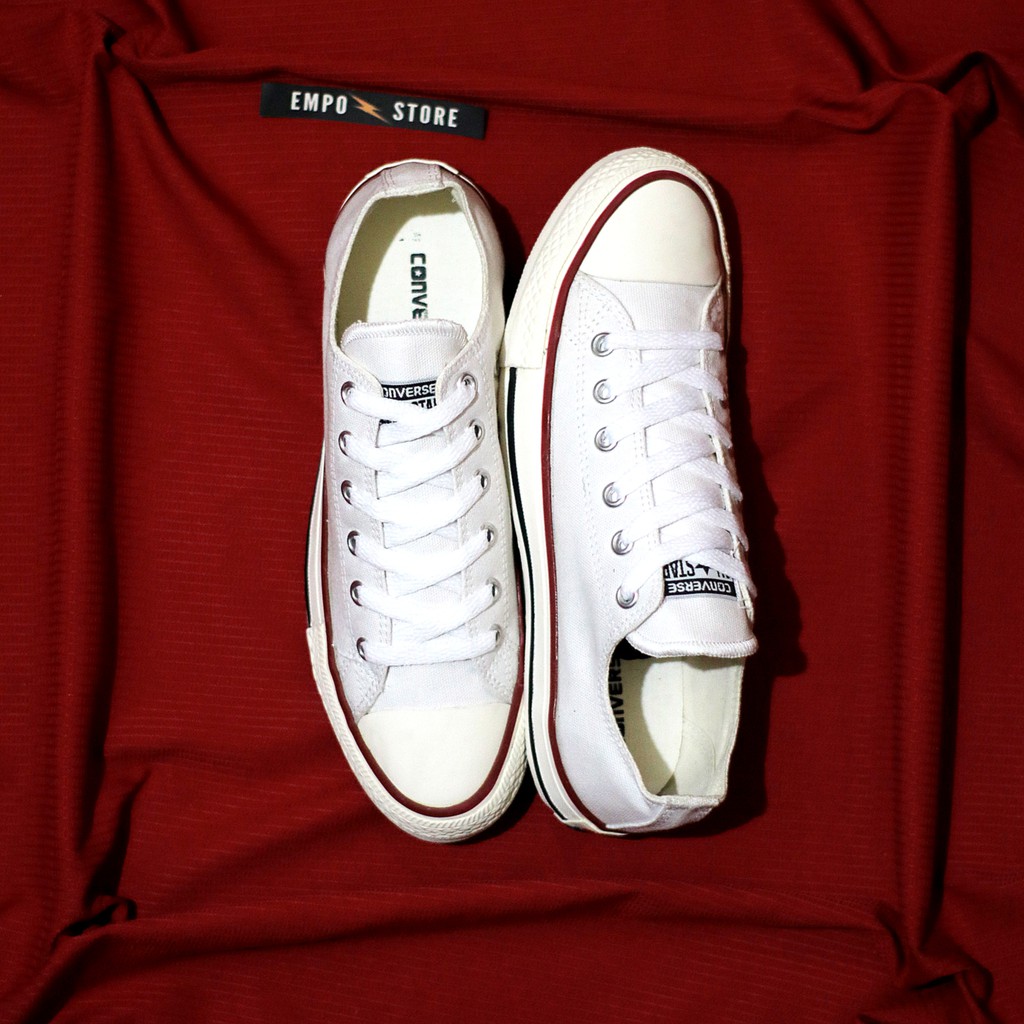 Converse All Star Classic White Low Ox BNWB Sepatu Kasual &amp; Sekolah Pria Wanita Sneakers