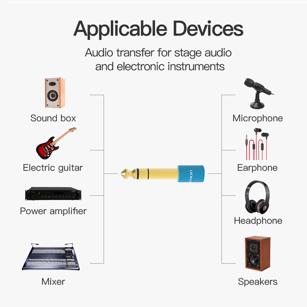 Rebuy Adapter Jack Audio 6.35-3.5 / 6.35mm Ke 3.5mm