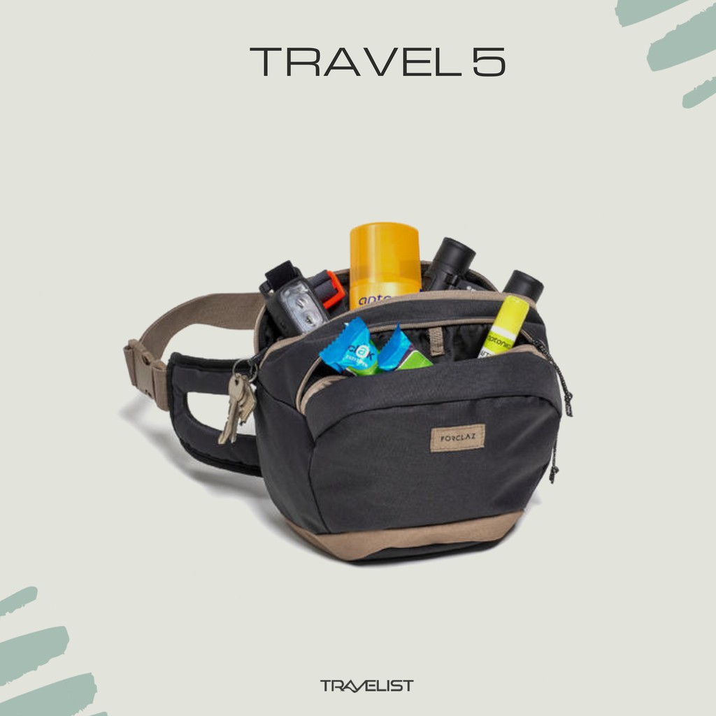 Forclazz Travel 5 / tas pinggang / waistbag / tambahan carrier / tas gunung / tas decathlon