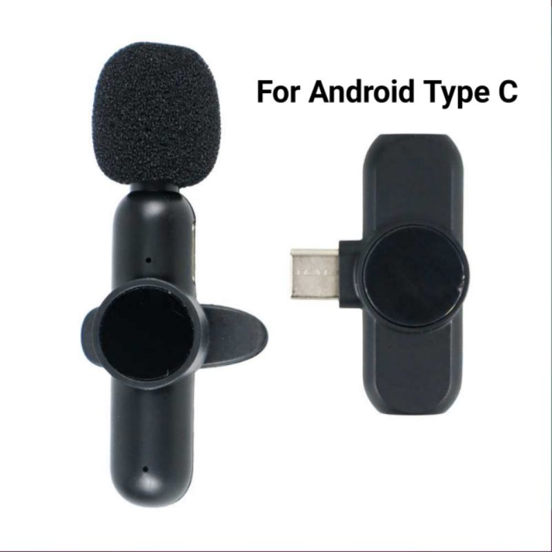 PROMO Mic HP Microphone HP Wireless Lavalier Lapel Microphone Vlogger Android USB Type C &amp; ios USB Lightning mic vlog hp Mic hp youtuber Mic external hp mic handphone microfon youtuber microphone bluetooth vlog mic hp youtuber mini 7RSKBXBK 7RSKBWBK