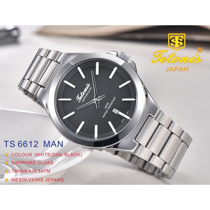 Jam Tangan Pria Tetonis Original 6612 Kaca Saphire Garansi 1 Tahun Gratis Ongkir COD