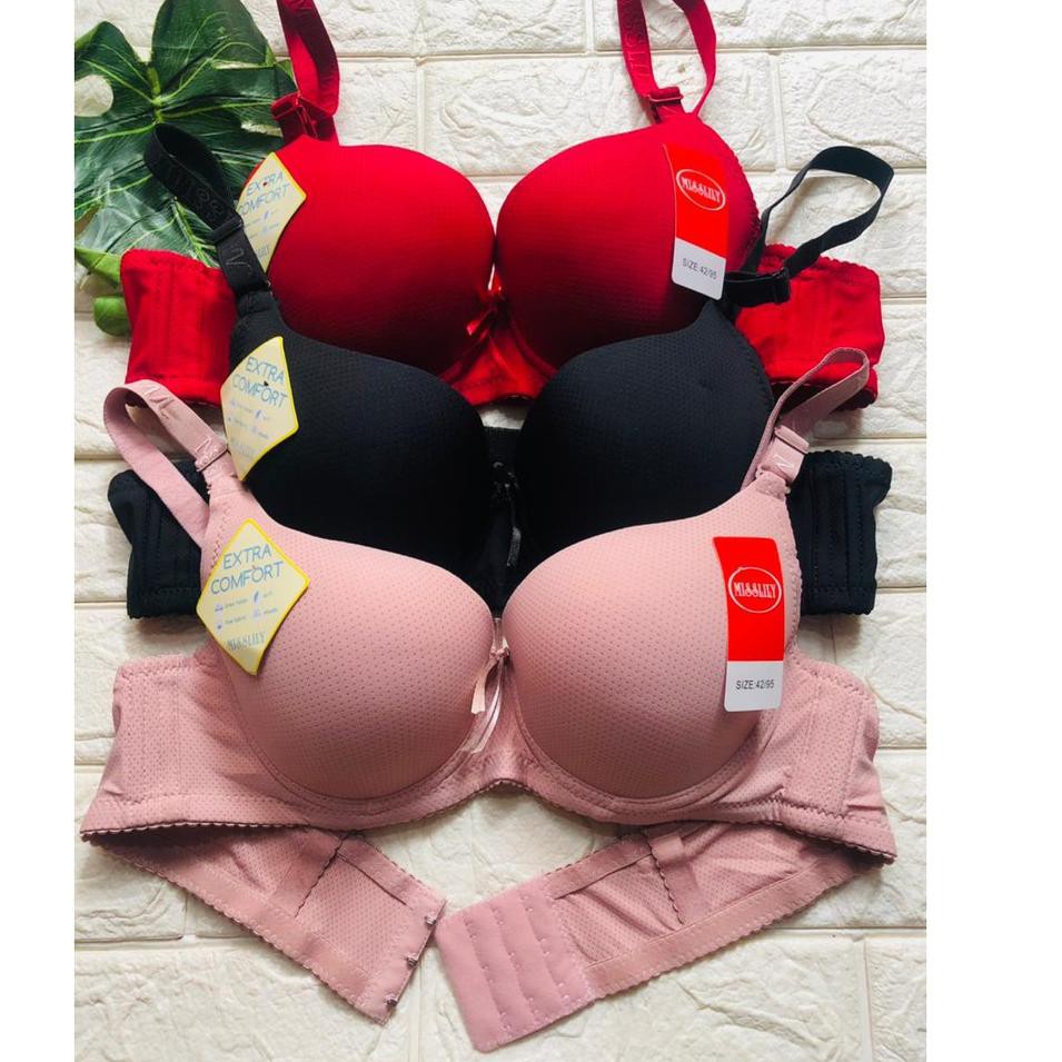 Misslily | BH BRA Busa Kawat Cup B kait 3 / Bra Busa kawat nyaman Art misslily 3266