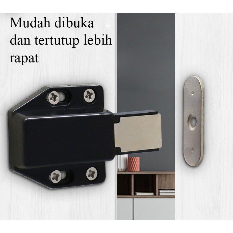 Kunci Latch Tekan Magnetik Kunci Pintu Lemari Model Tekan Buka