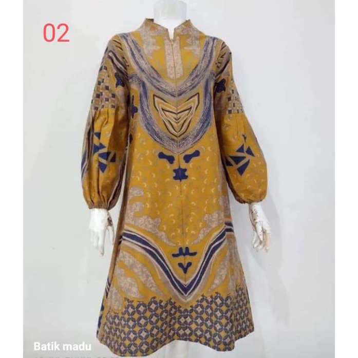 10 Motif tunik batik full furing halus / batik sragen / batik solo / dress batik / tunik batik / gam