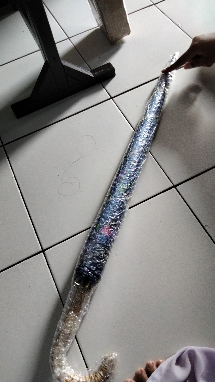 Payung Besar Lipat Standar Ruji 16 Impor Panjang Gagang Bengkok Motif Bunga - Payung Murah Grosir