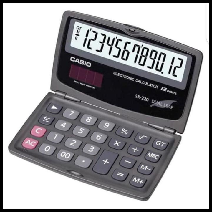 

Kalkulator Lipat Dual Leaf Casio Sx 220 Original Bergaransi 12 Digit