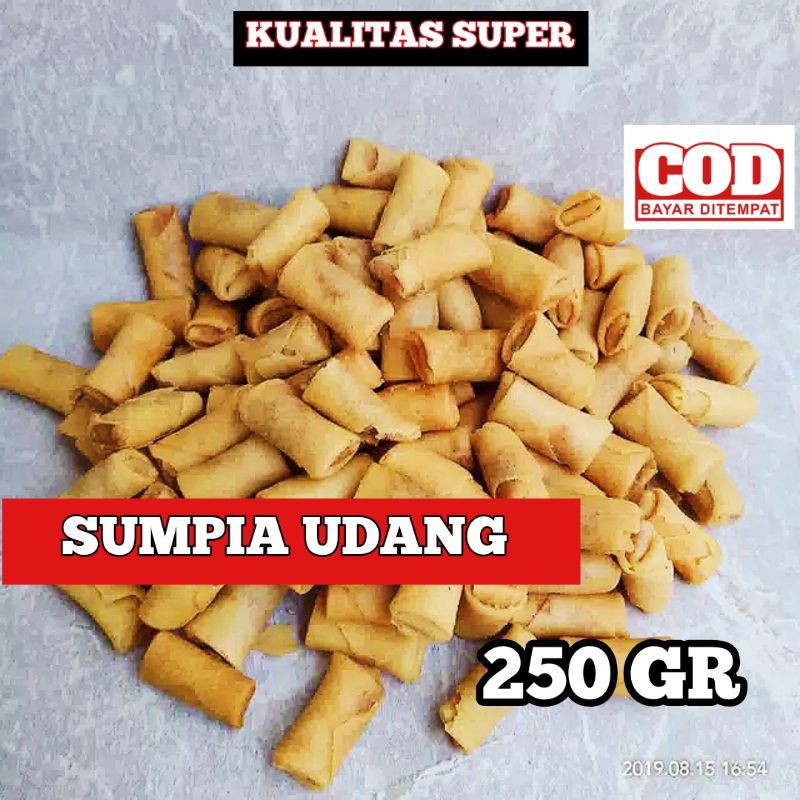 

Sumpia Udang PREMIUM SUPER Ebi 250gr / Sumpia Abon / Lumpia Kering