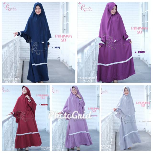 Gamis Syar'I Fathiyya Set / Gamis Fathiyya by queenita