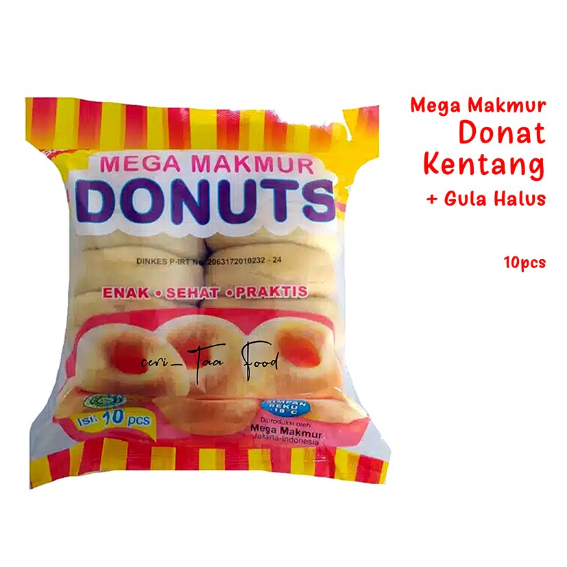 

Donat Kentang Mega Makmur isi 10pcs + Gula Halus