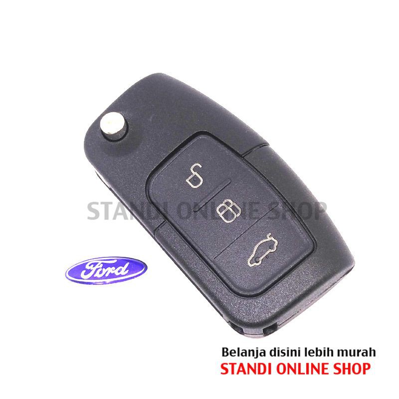 Casing Kunci Lipat Flip Key Rumah Kunci Ford Fiesta Focus 3 Tombol