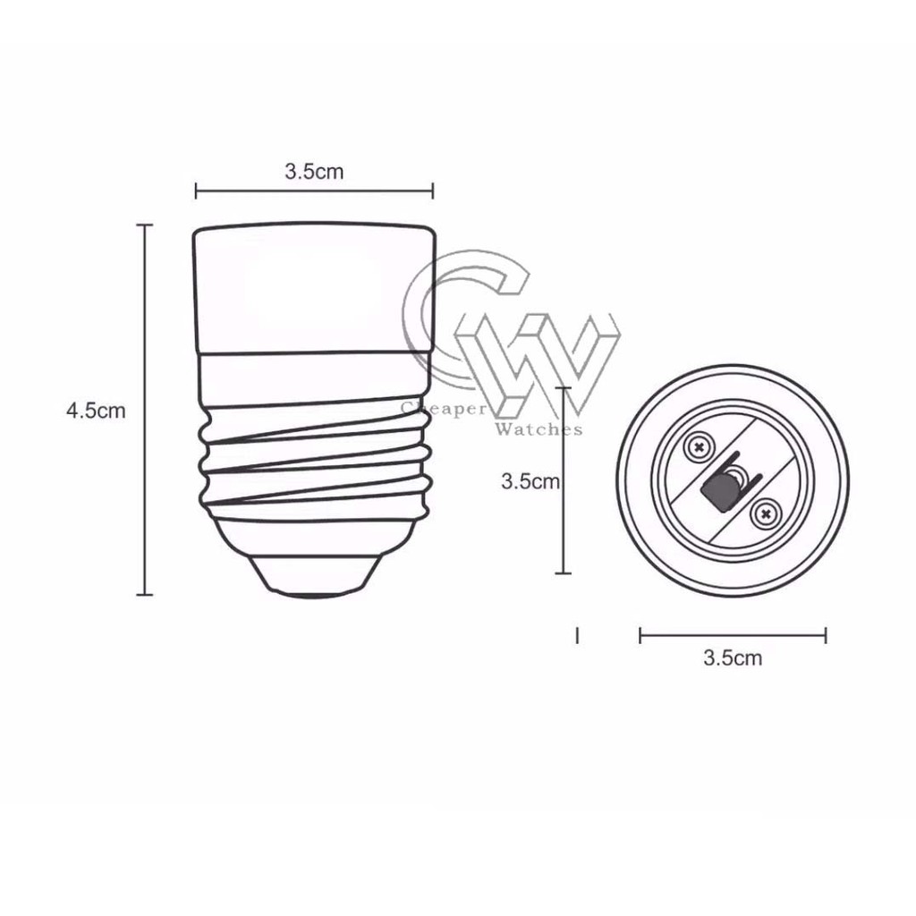 Cheaper-Fitting Lampu E27 ke E14 Converter Adapter Penyambung Berkualitas Termurah