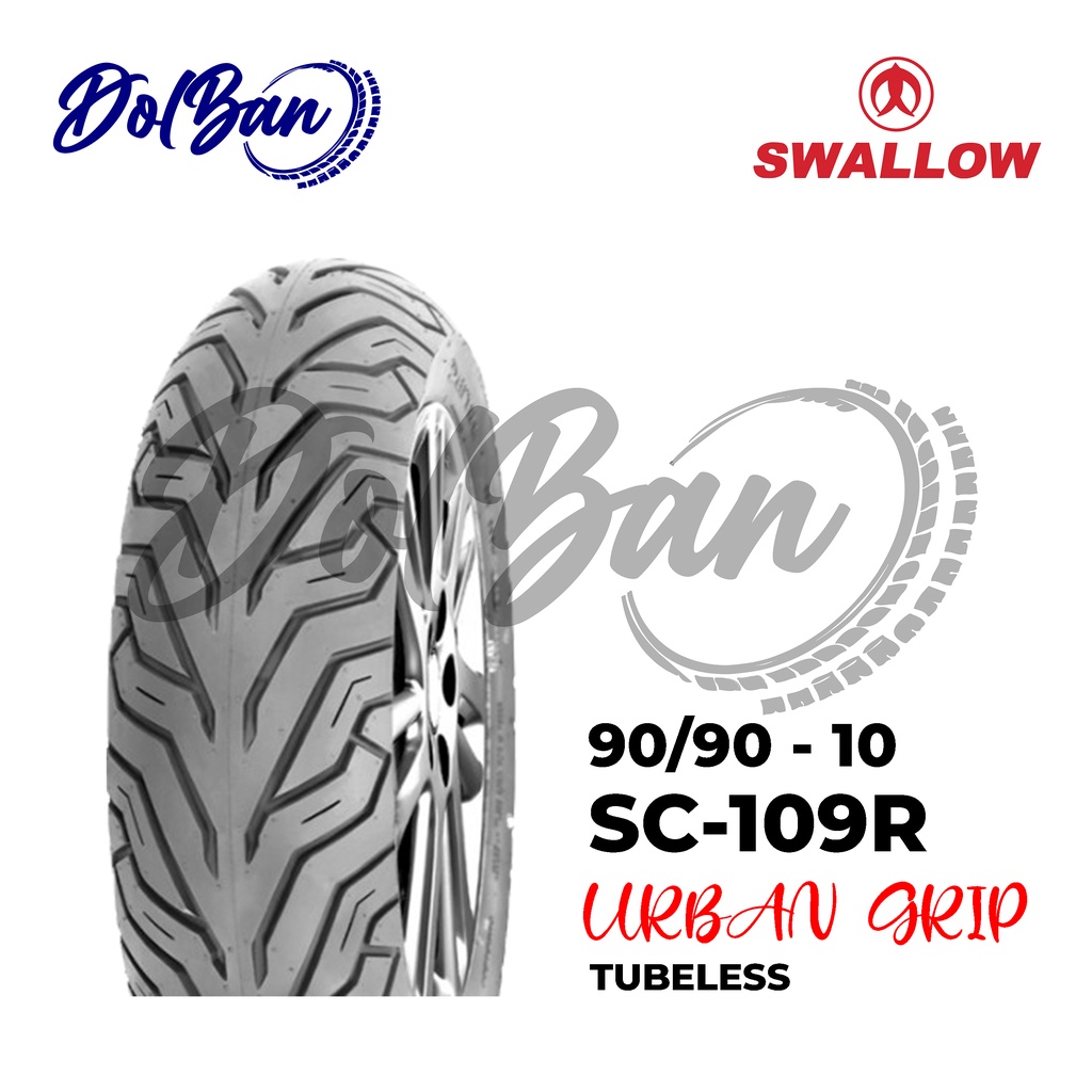BAN LUAR SWALLOW 90/90-10 RING 10 SC-109R URBAN GRIP TUBELESS