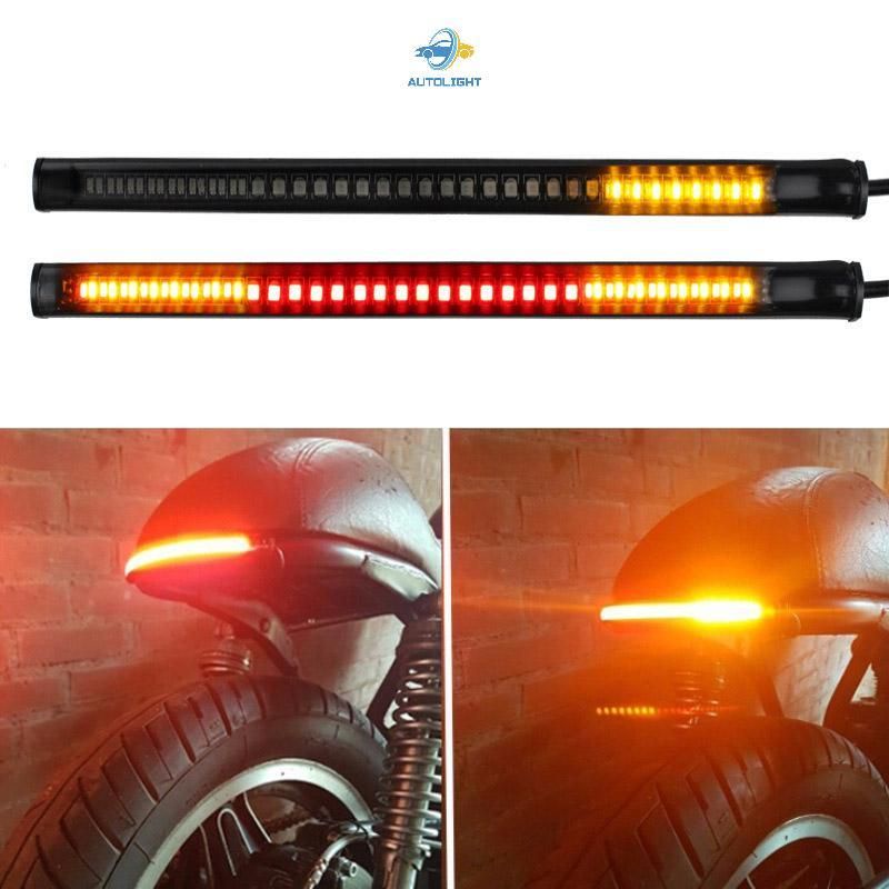 Lampu LED Stop Rem Strip 3 in 1 Sen Sein 17CM Fleksibel DRL Stoplamp Belakang Motor