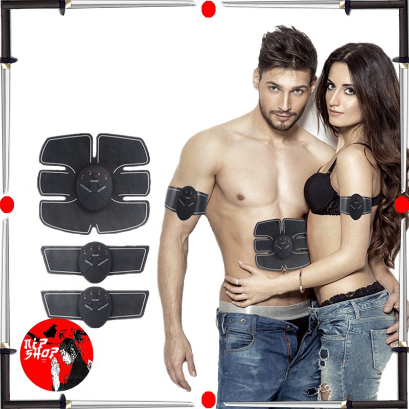 Alat Stimulator Terapi Otot Six Pack - Black