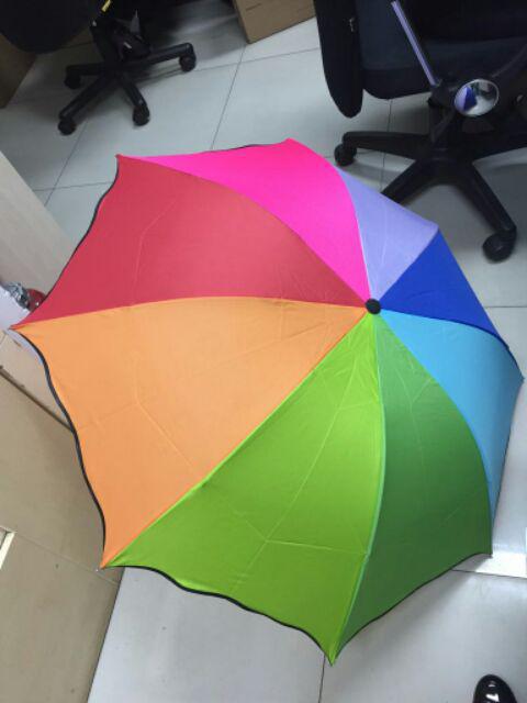 Payung Lipat Pelangi 3d Magic  Ajaib  Timbul Bunga Tiga Dimensi Timbul Motif