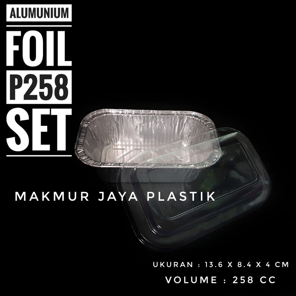 Alumunium Foil Cup Kotak P Set Kemasan Makanan Foil Tray P Dan