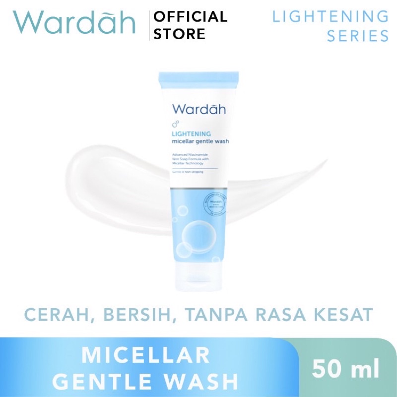 WARDAH LIGHTENING MICELLAR GENTLE WASH / cuci muka wardah 50g