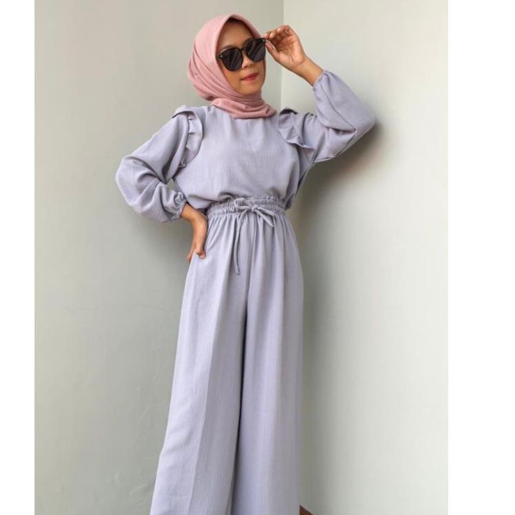 ✱ RUBY ONE SET CRINKLE PREMIUM CELANA KULOT / SETELAN TERBARU TERKINI CELANA KULOT / CELANA KULOT RU