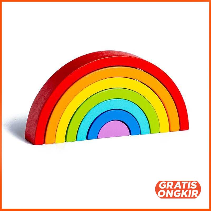 Mainan Anak Montessori Rainbow Bridge Children Toy - QT07