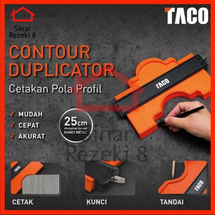 

Taco Contour Duplicator / Cetakan Alat Cetak Pola Profil Cetakan
