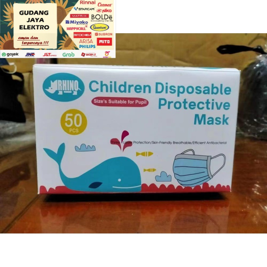 MASKER ANAK MEDIS 3PLAY 1BOX ISI 50PCS