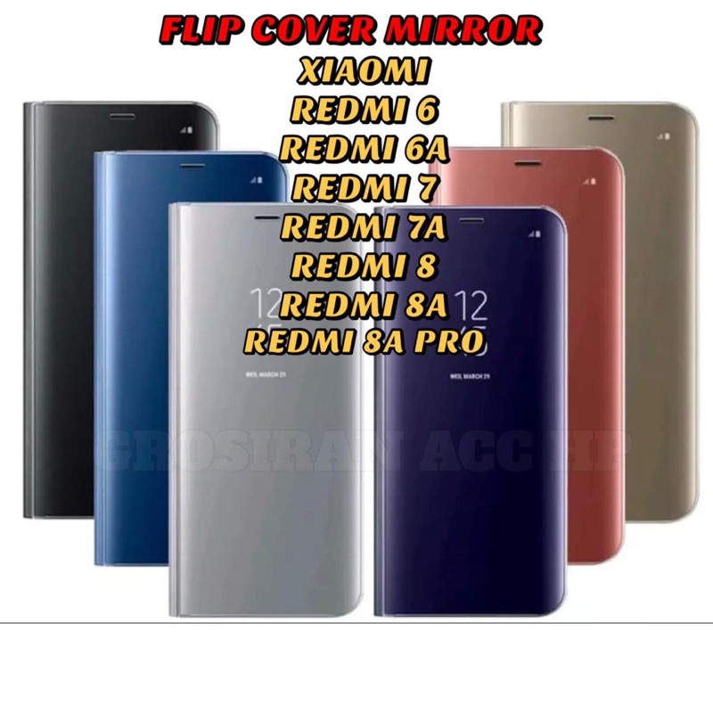 XIAOMI REDMI 5 PLUS 6 6A REDMI 7 7A REDMI 8 8A 8A PRO Flip Smart Mirror Clear Case Standing Cover