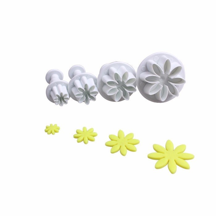 Fondant Plunger Cutter  - Cetakan Fondant Mini Daisy Flower (4pcs)