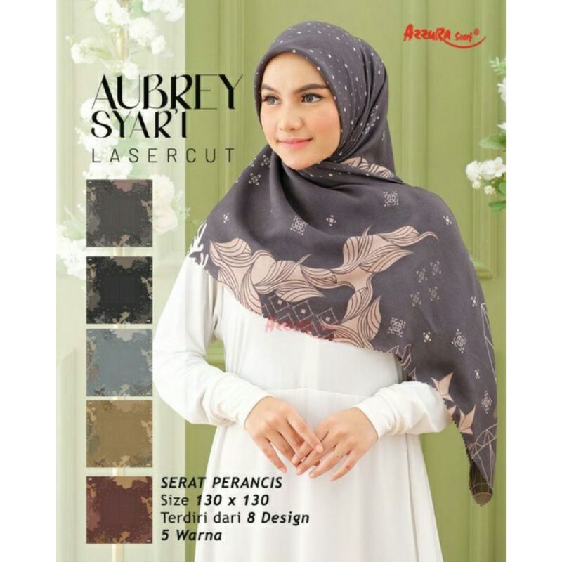 Azzura Scarf Syari 130x130 / Jilbab Motif Syari