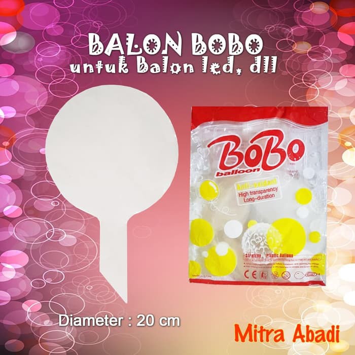 BALON PLASTIK Balon LED/Balon BOBO/BOBO Balon/Balon Lampu Tumblr