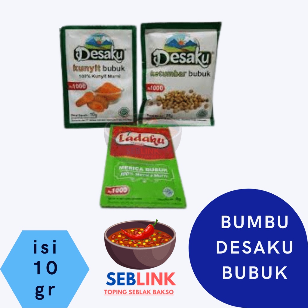

Bumbu Desaku Bubuk Kunyit / Merica / Ketumbar Murah