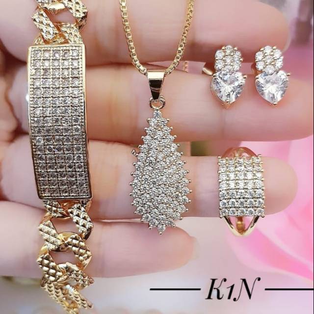 xuping set perhiasan lapis emas 24k