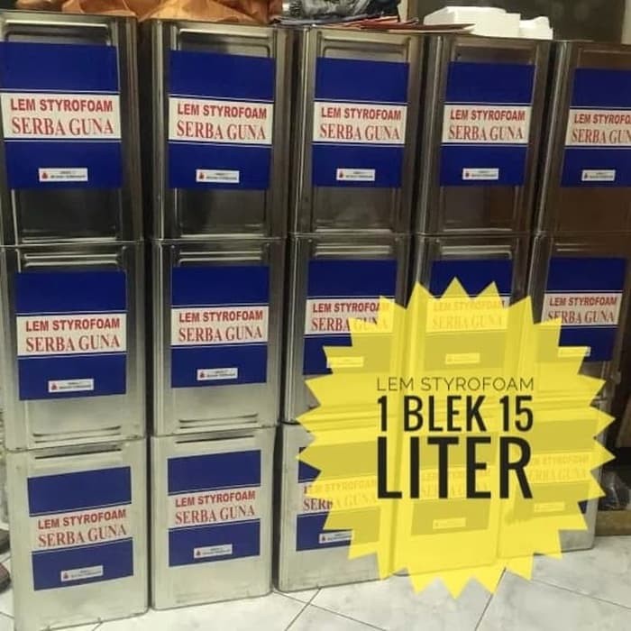 Lem Styrofoam, kertas, gabus, helm, serbaguna per blek