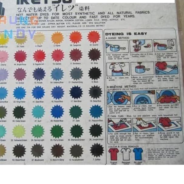 

RT4♦ IRETSU Bubuk Pewarna Tekstil Pasti Laris