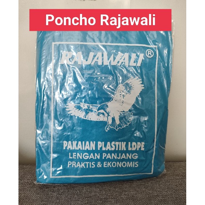 Jas Hujan Poncho LDPE Rajawali tebal lengan panjang 1 Lusin