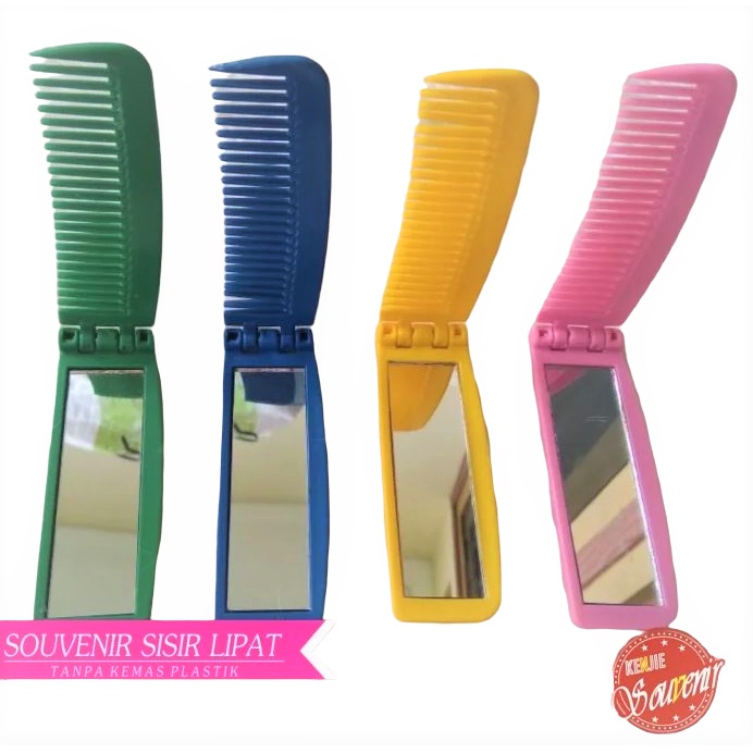 [DEASHOP] SISIR LIPAT KACA / CERMIN LIPAT SAKU / KACA SISIR LIPAT PENDEK LOKAL