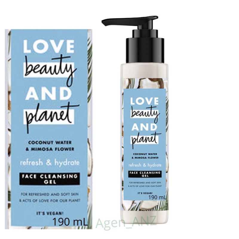 love beauty and Planet face cleansing gel body lotion botol 190ml