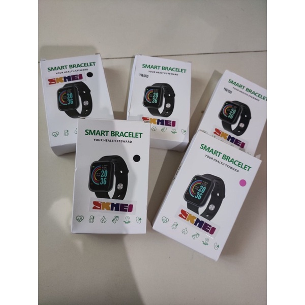 SKMEI Y68 Jam Tangan Pria Wanita Digital Smartwatch Bluetooth