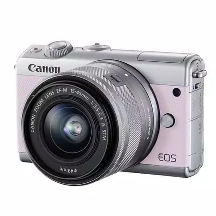 Barang Bagus Canon Camera Mirrorless EOS M100 Pink with EF-M15-45mm BARANG BAGUS