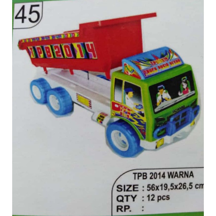 TPB 2014W - Mainan Mobil Truk Bak Pasir Truck Jomplang JUMBO Warna TPB2014 Warna