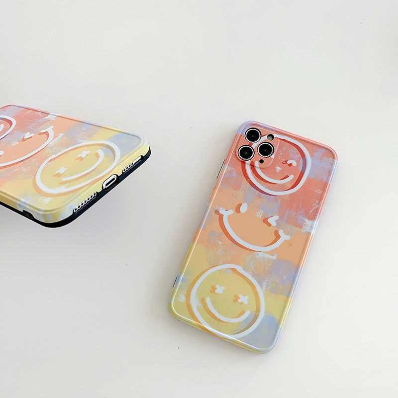 Smiley Pattern Silicone Phone Case For IPhone 12 7 8Plus SE X XS XR XSMAX 11 11pro 11promax 12 12promax