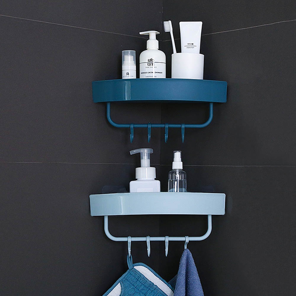 storage rack dengan HOOK tanpa bor - rak sudut modern minimalis R8845