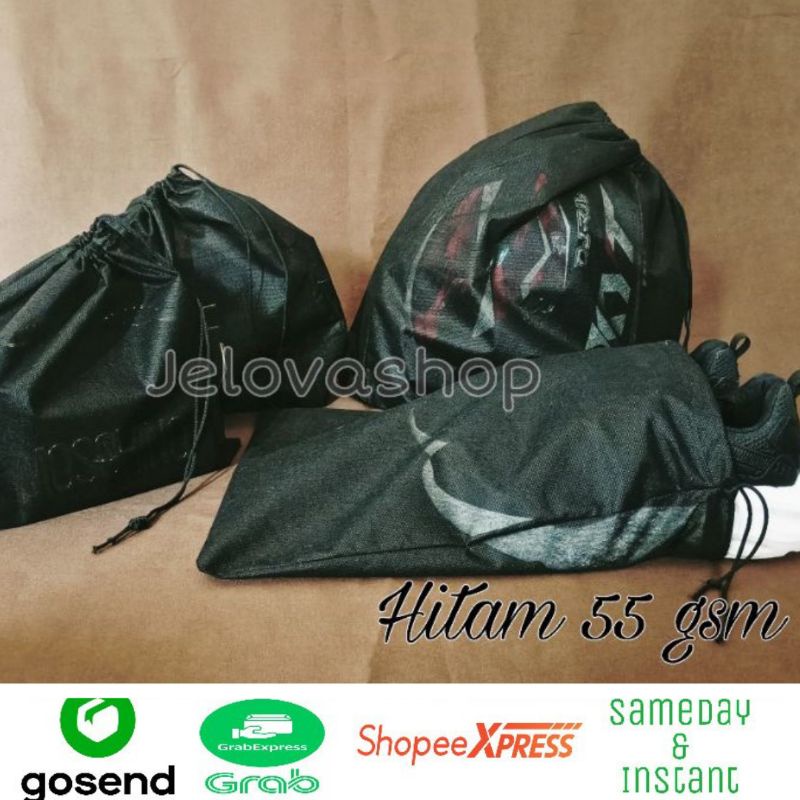 Dustbag Hitam/ Dust bag Hitam 55 gsm &amp;Putih 55 gsm( Khusus Sameday/instant)