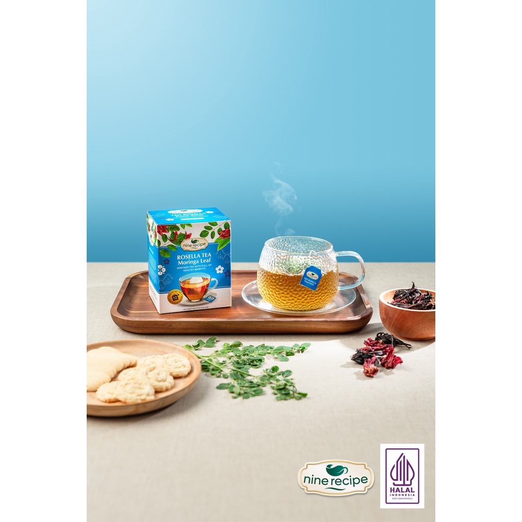 

Nine Recipe Teh Rosella Daun Kelor - Rosella Tea Moringa Leaf 12x2gr