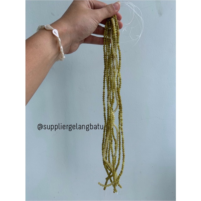 Batu alam YELLOW APUNG DOFF 4mm KUNING kalimantan aksesoris ekslusif
