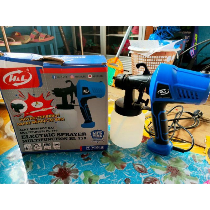 Elektric Spray Gun H&L HL 719 - Alat Semprot Cat Elektrik H&L HL719 Spraygun Elektrik