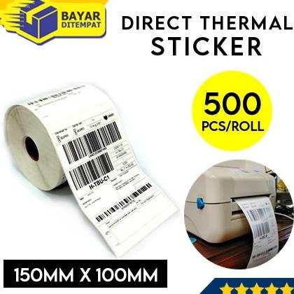 

Direct Thermal Sticker Roll A6 100x150mm 500 Pcs Label Kertas Pengirim maju67 Kualitas Baik